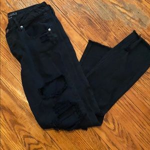 American eagle black tom girl jeans